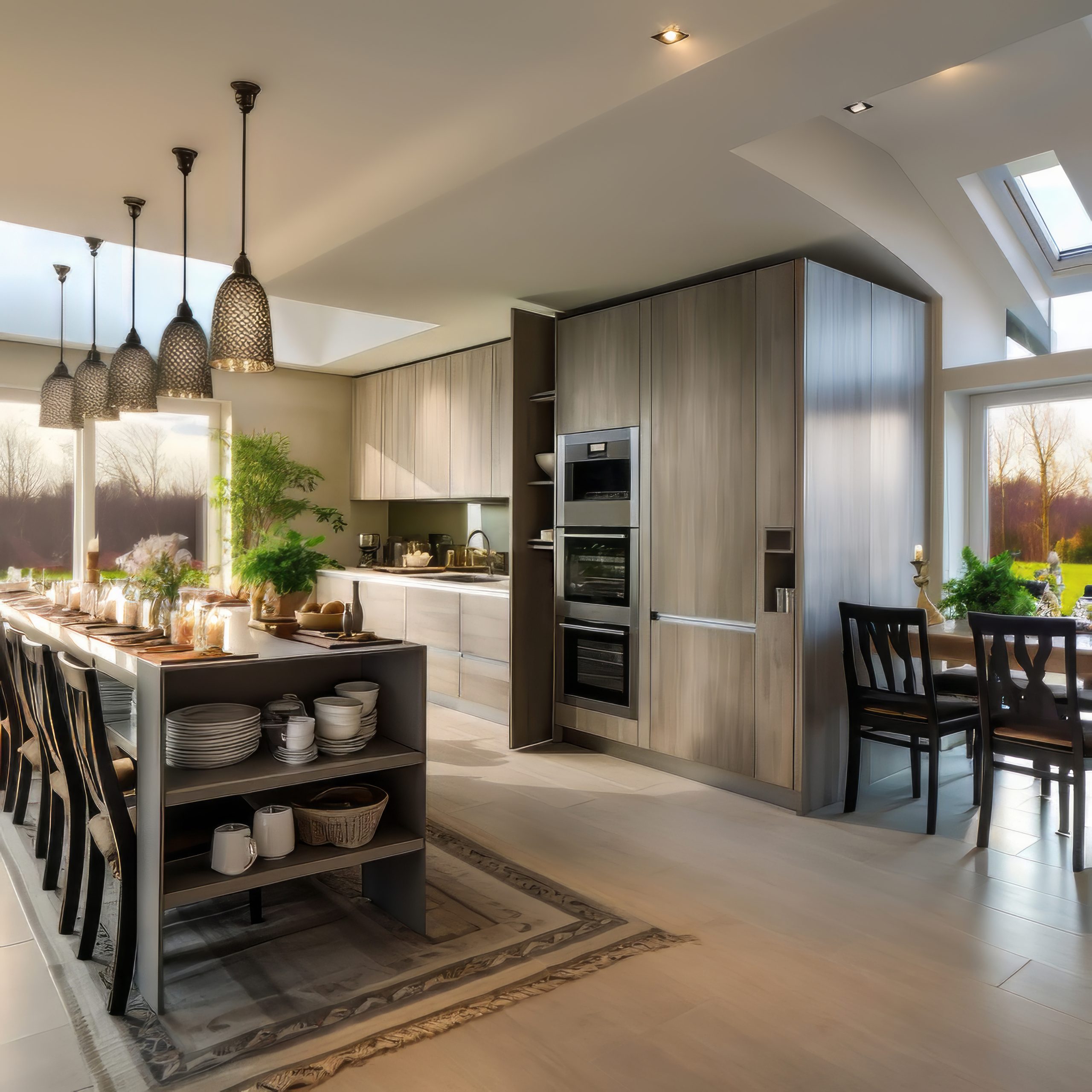 Modern kitchen interior design by Manzini Kitchens and Granite